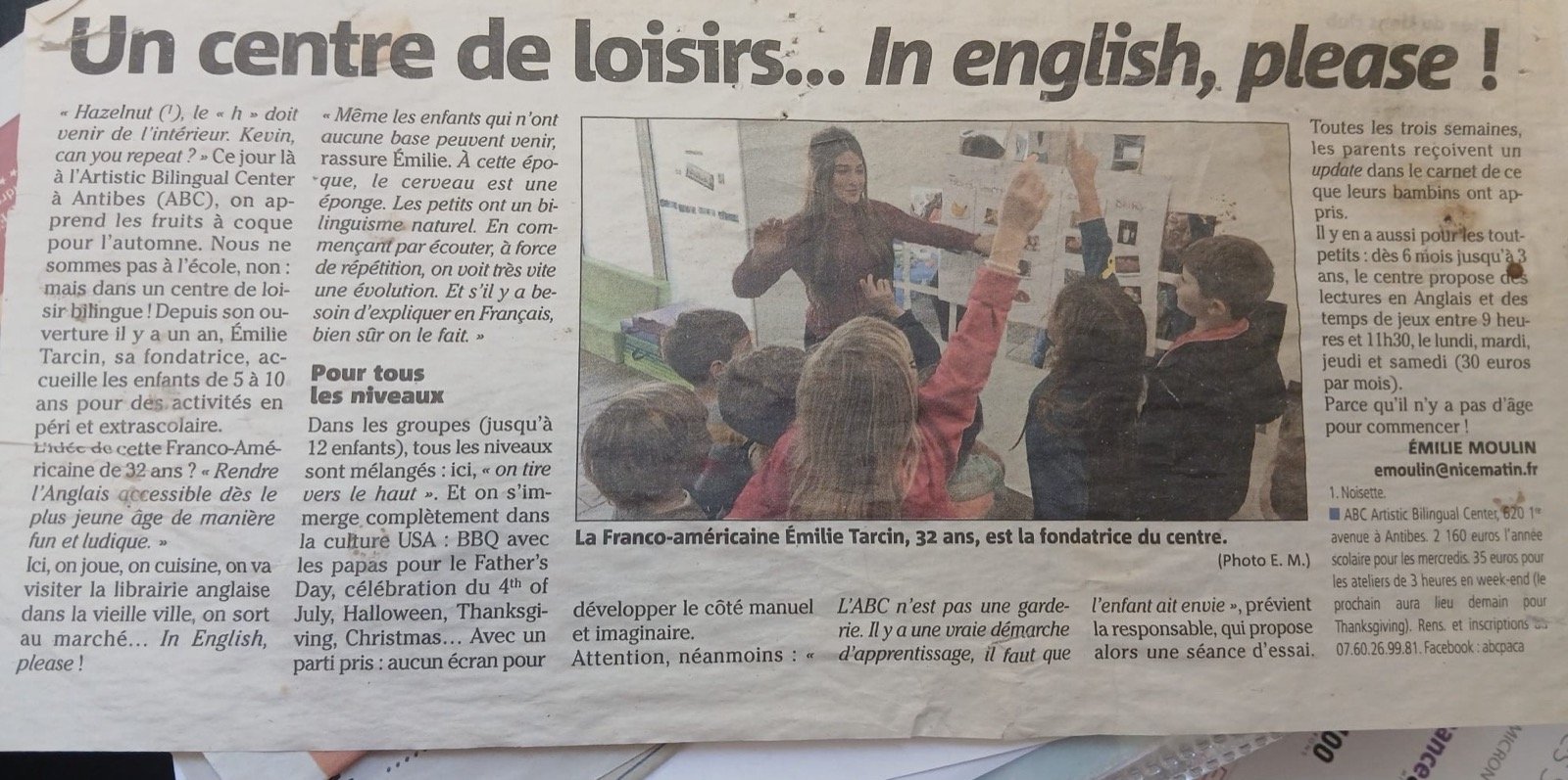 Article Nice-Matin sur ABC