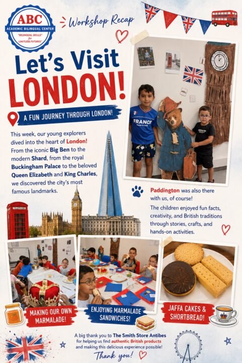 Atelier Londres en anglais pour enfants à ABC Biot
